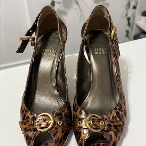 Stuart Weitzman Brown Leopard Heels